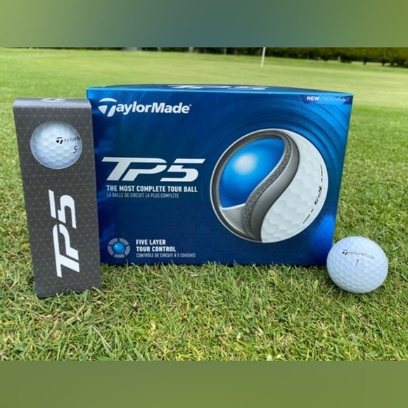 Pro Tour GOLF BALLS TaylorMade TP5. NEW!!!! Box of 12 Balls. - Picture 1 of 12